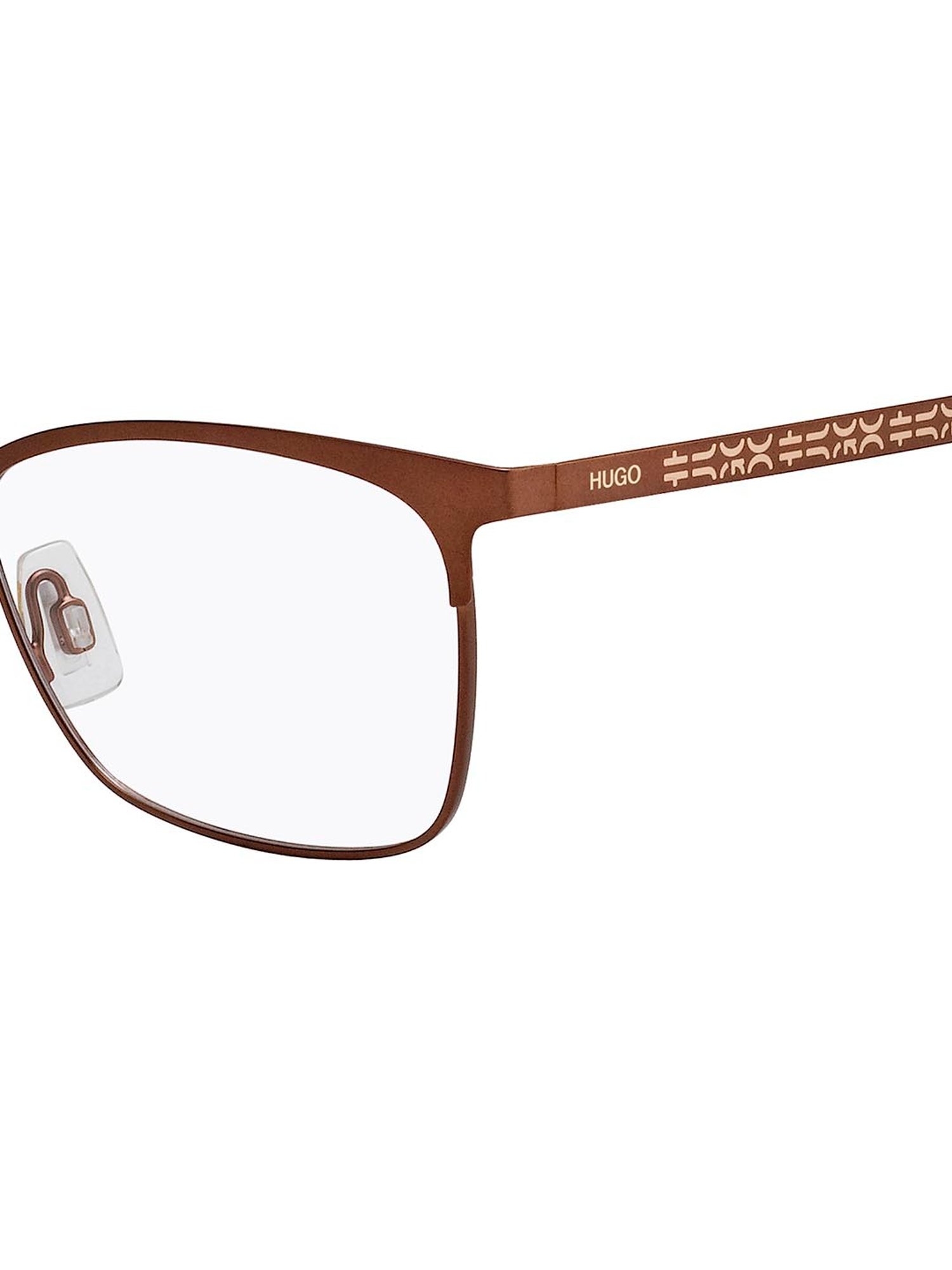 HUGO Brown Rectangular Eye Frames for Women