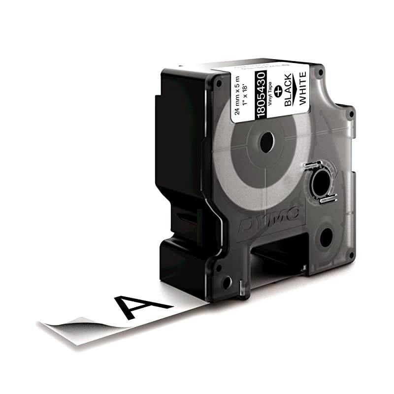 Rhino Adhesive Vinyl Label Tape 1inch 18foot Cassette White 1805430