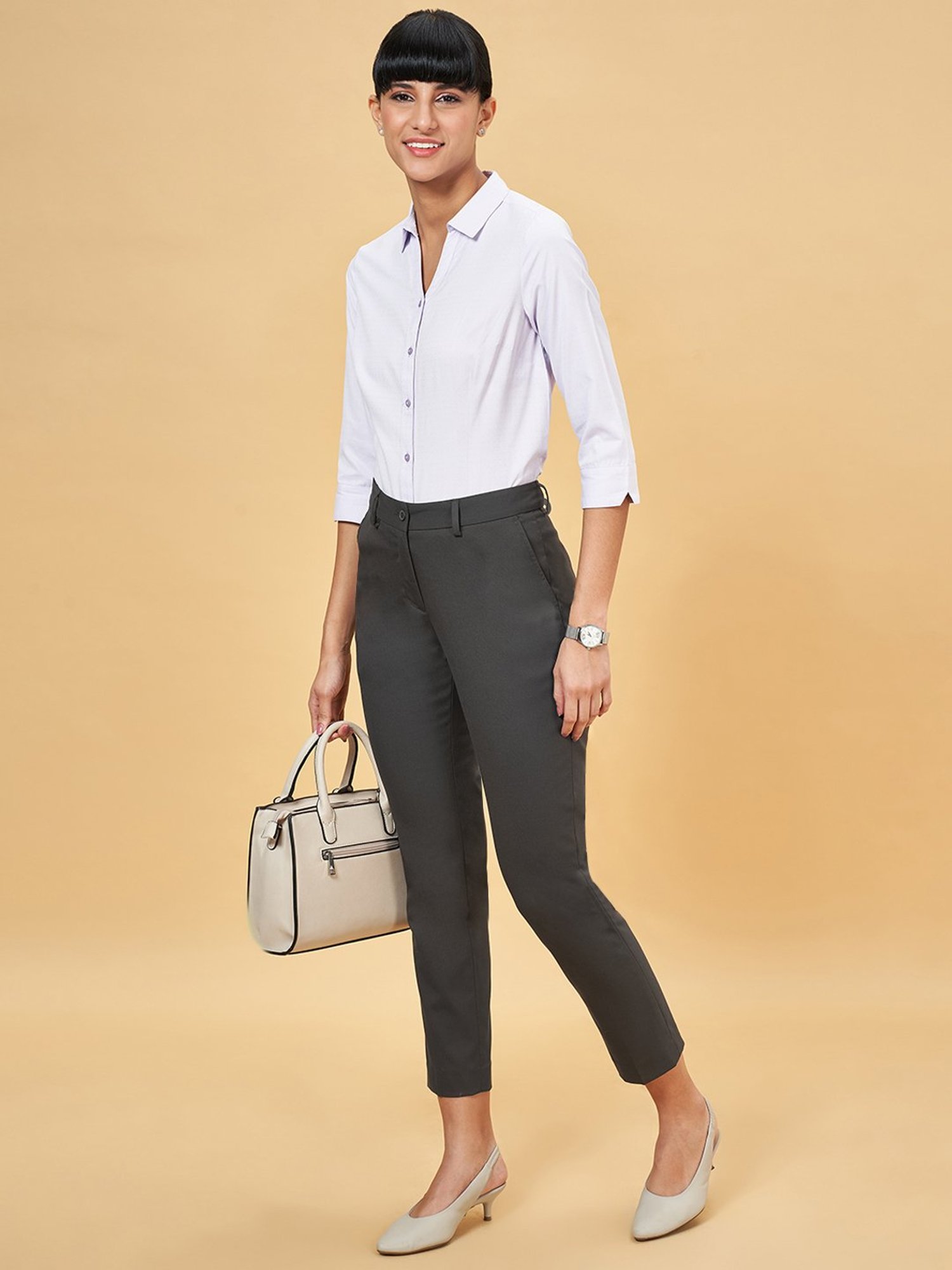 Style Quotient Brown Regular Fit Formal Shirt