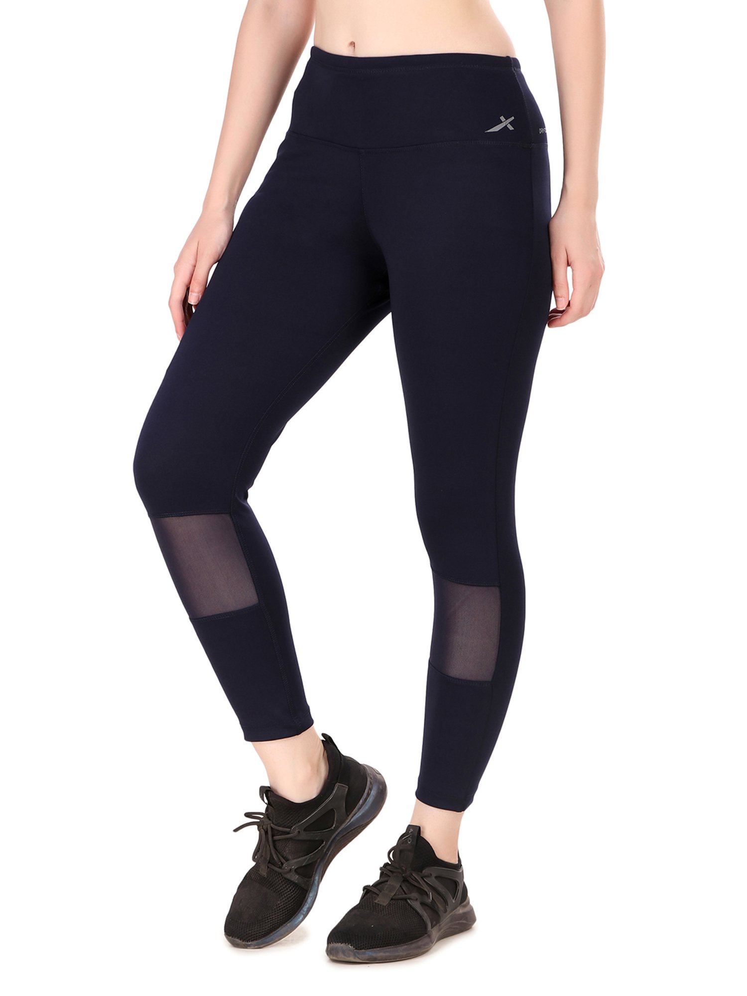 Vector X Navy Slim Fit High Rise Tights