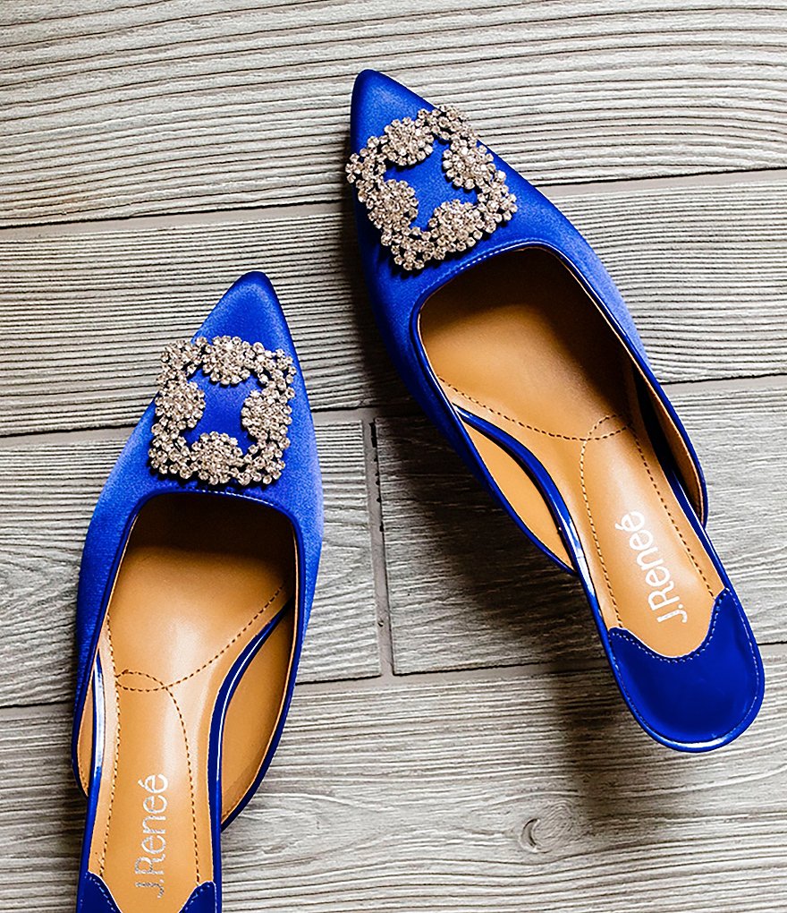 J. Renee Felecia Satin Ornament Detail Dress Mules
