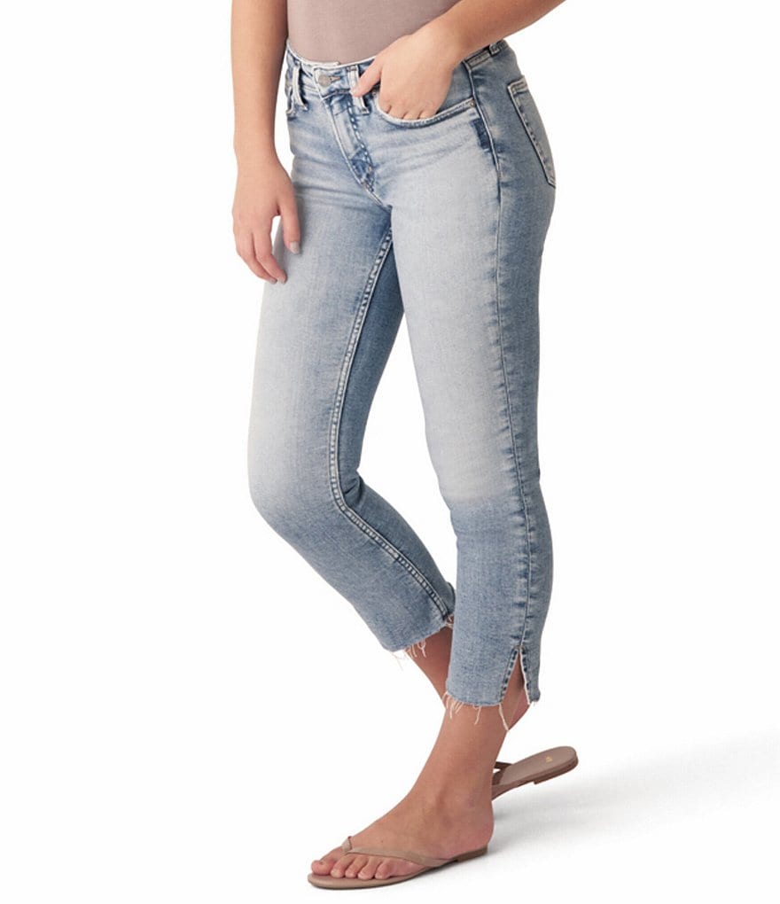 Silver Jeans Co. Most Wanted Mid Rise Cropped Straight Jeans