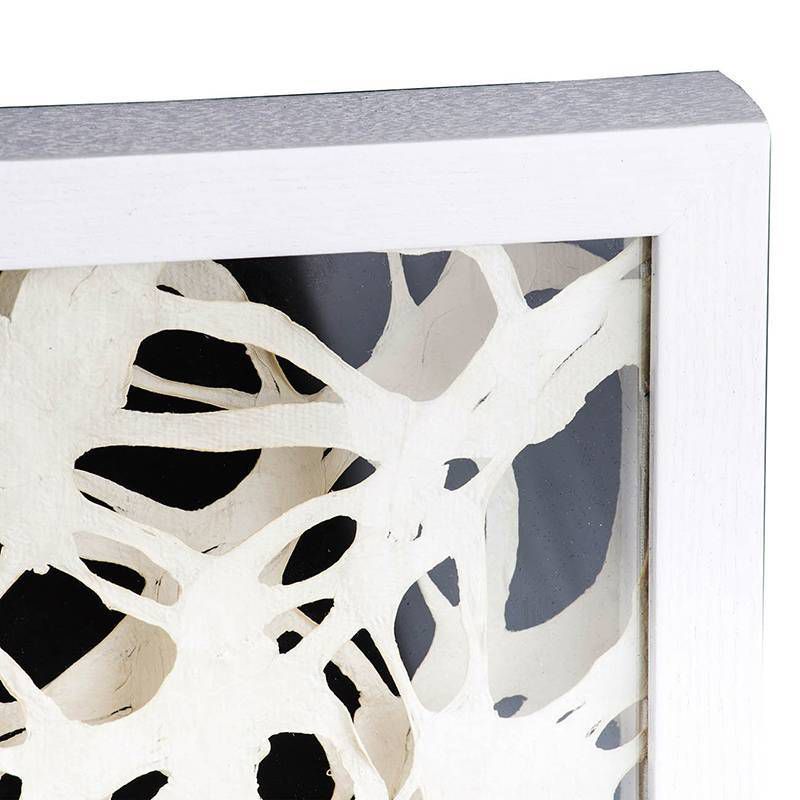 24" Couture Wall Art White/Black - A&B Home