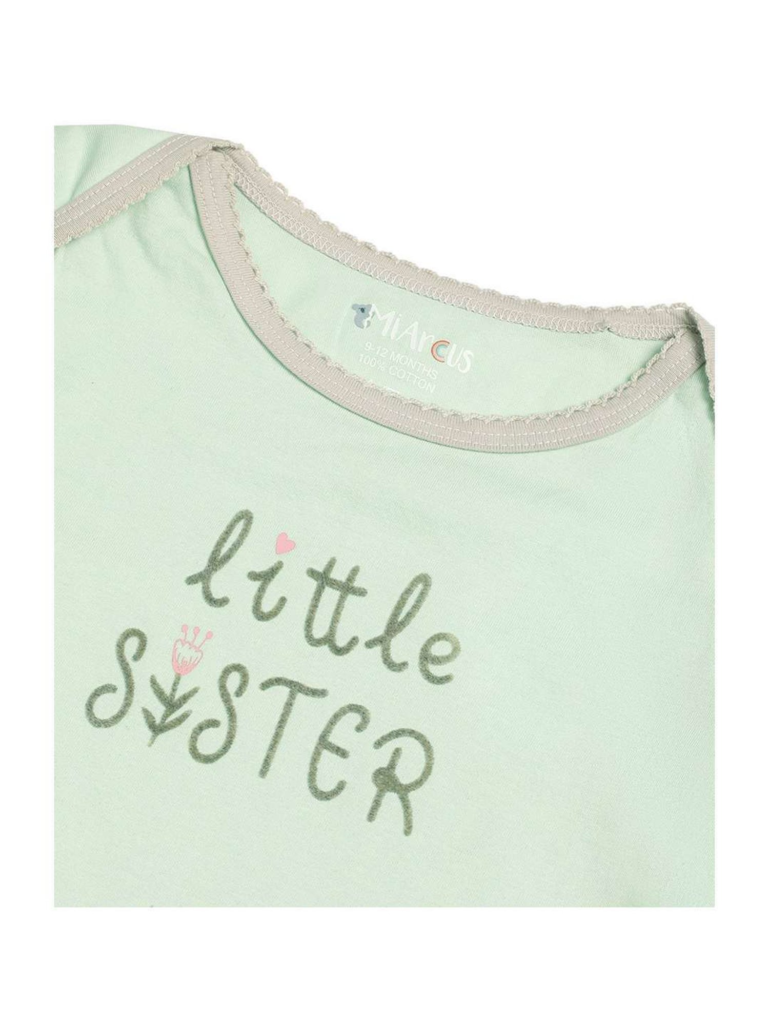 MiArcus Kids Green Cotton Printed Top