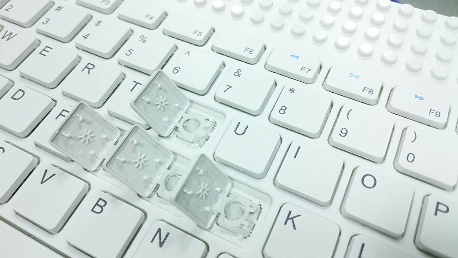 i-rocks IRK23 W Ultra-Slim Wired Keyboard with Customizable Lego Building Blocks, Scissor Switch Key and Shortcut Keys - Full-Sized Keyboard with Numeric Keypad for Windows PC