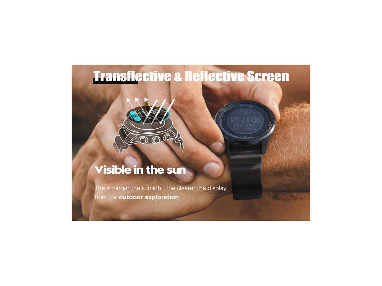 CUUWE Men's Outdoor Sport Digital Wrist Watch Multifunctional Smart Watch Swimming Military Army Watches Altimeter Barometer Compass Waterproof 50m