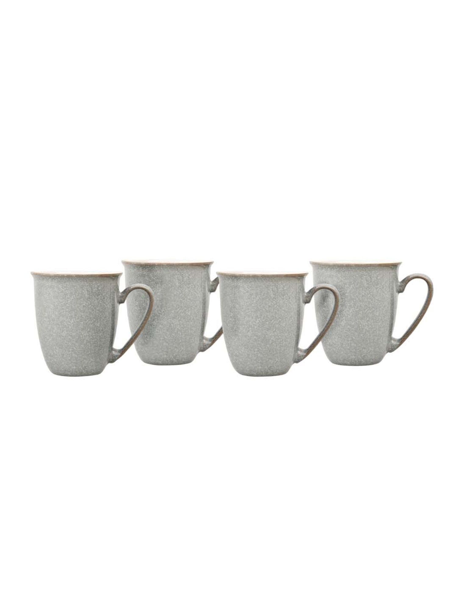 Denby Elements Light Grey Stoneware Coffee Mug (.3 L) - Set of 4