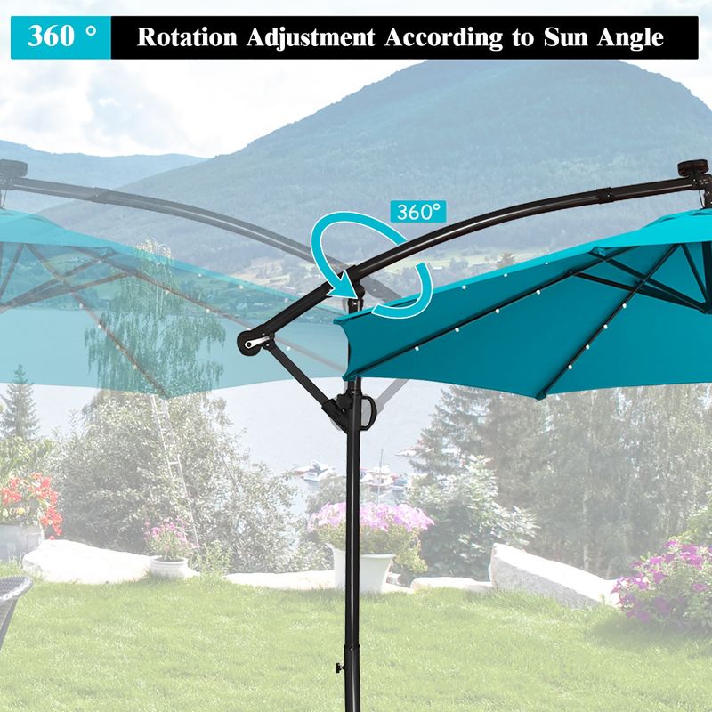9' x 5' Rectangular Double Top Patio Outdoor Market Umbrella Emerald Green - Crestlive Products