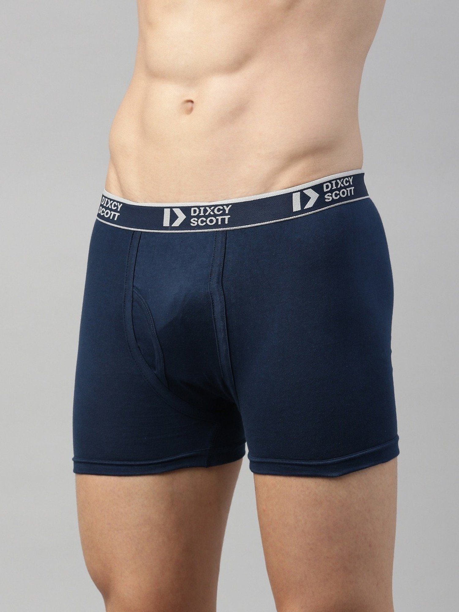 Dixcy Scott Originals Blue Cotton Regular Fit Trunks