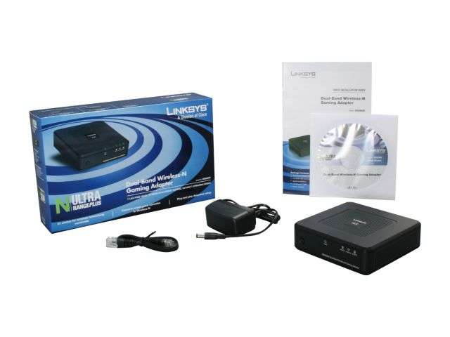 Linksys WGA600N Ethernet Port Dual-Band Wireless-N Gaming Adapter