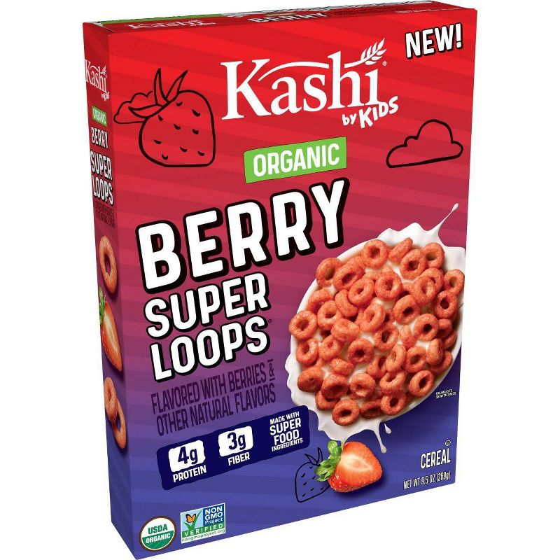 Kashi Kids' Super Loops Berry Cereal - 9.5oz