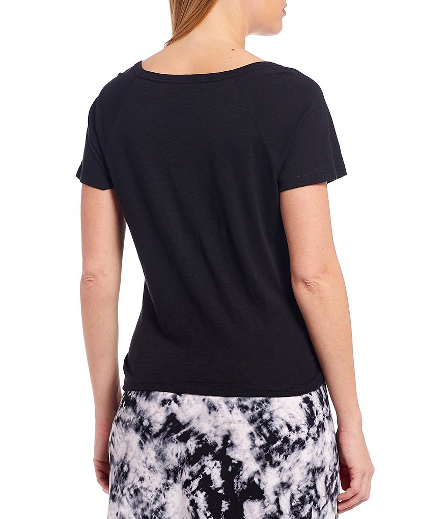 Sanctuary Lou Ruched Tie Front Tee
