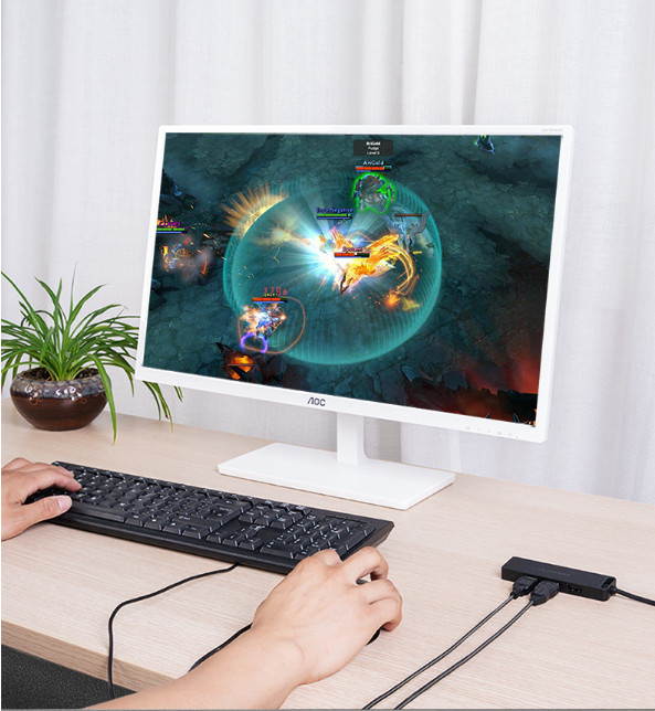 Yijianxi 4-Port USB 2.0 Ultra Slim Data Hub USB Flash Drives