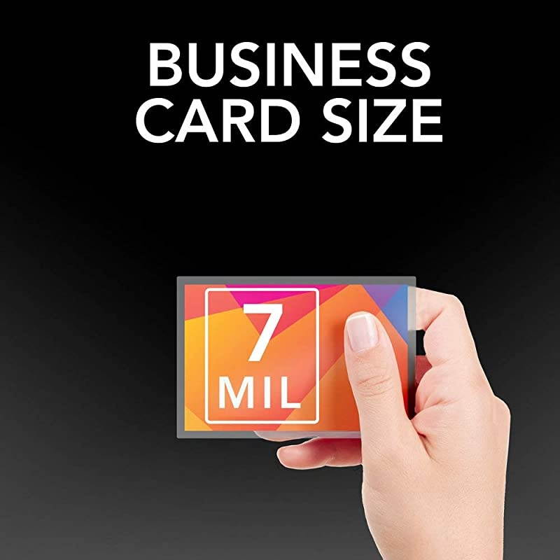 GBC Laminating Sheets, Thermal Laminating Speed Pouches, Business Card Size, 7 Mil, HeatSeal UltraClear, 100 Pack (3300371)