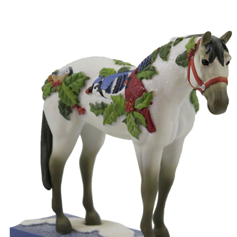 Trail Of Painted Ponies 6.25" Winter Feathers Laurie Cook Christmas  -  Decorative Figurines