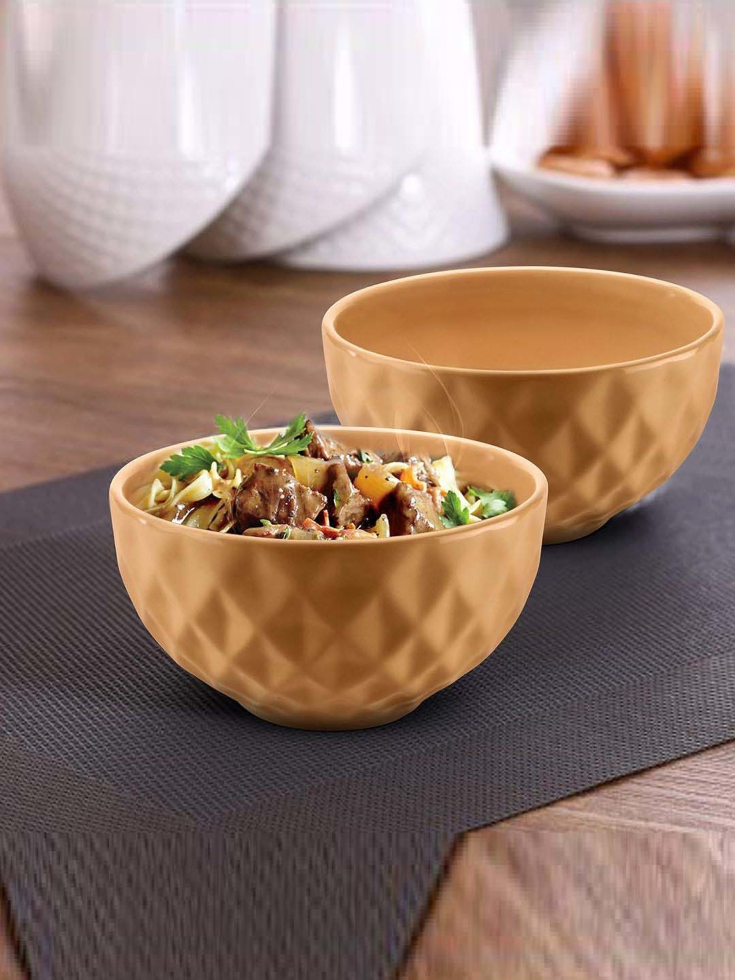 BlackCarrot Black & White Ceramic Dip Bowls Set of 2