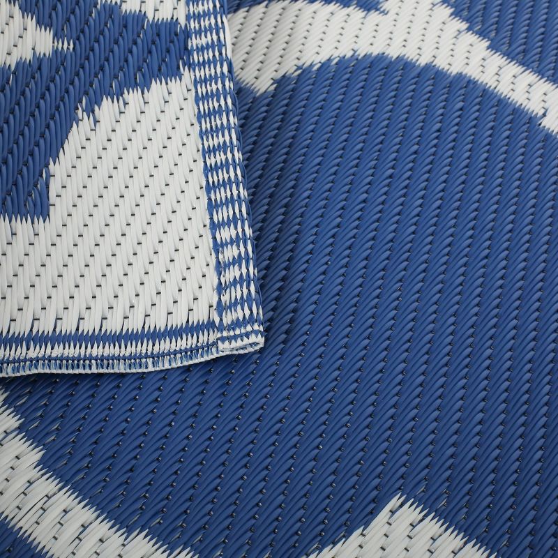 4'x6' Anillo Outdoor Modern Scatter Rug Night Blue/White - Christopher Knight Home