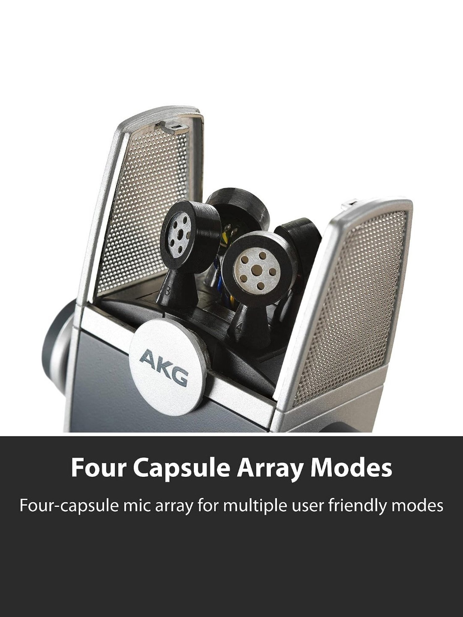 AKG Lyra Ultra-HD, Four Capsule, Multi-Capture Mode, USB-C Condenser Microphone for Calling