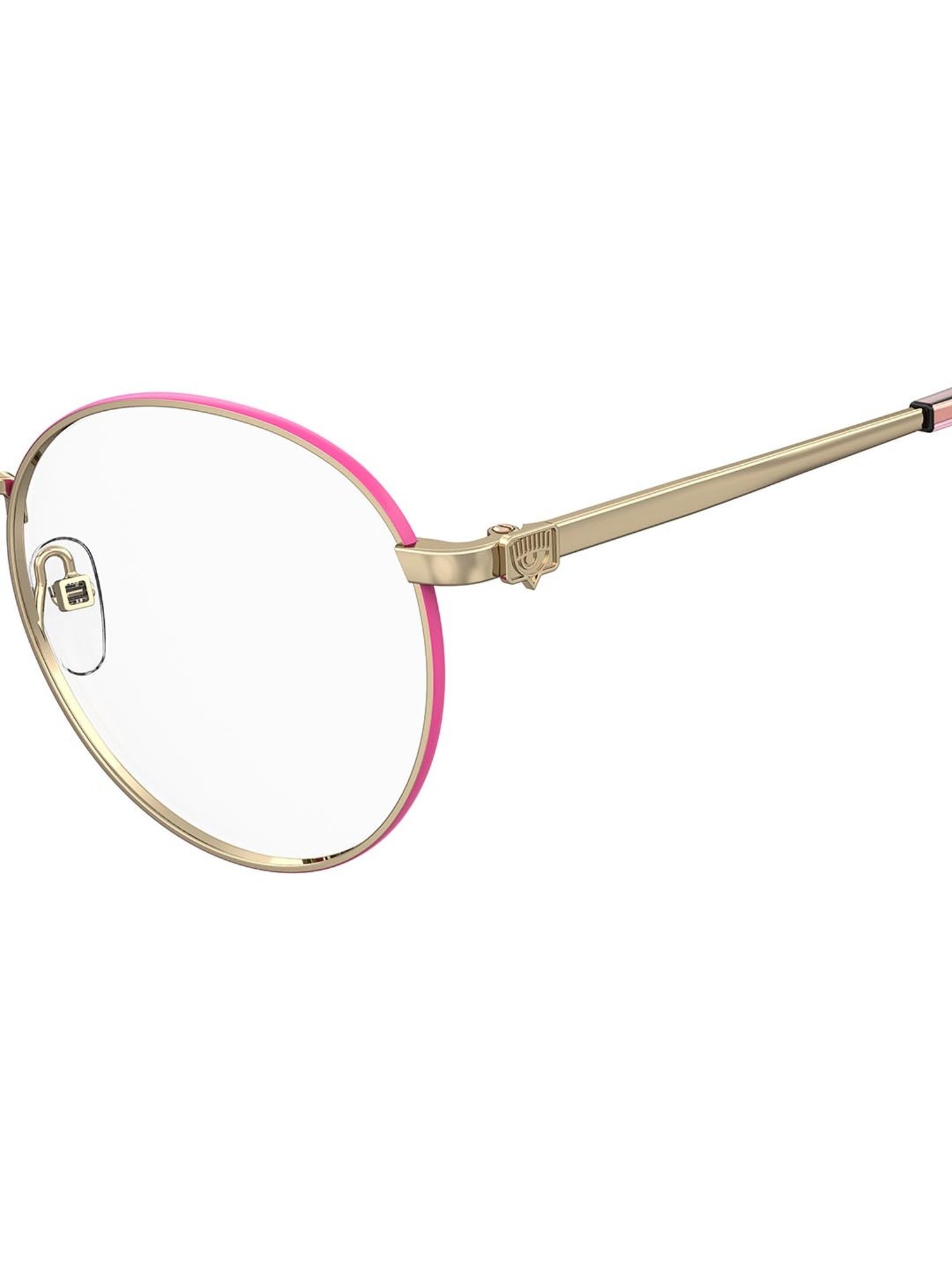 Chiara Ferragni Pink Oval Eye Frames for Women