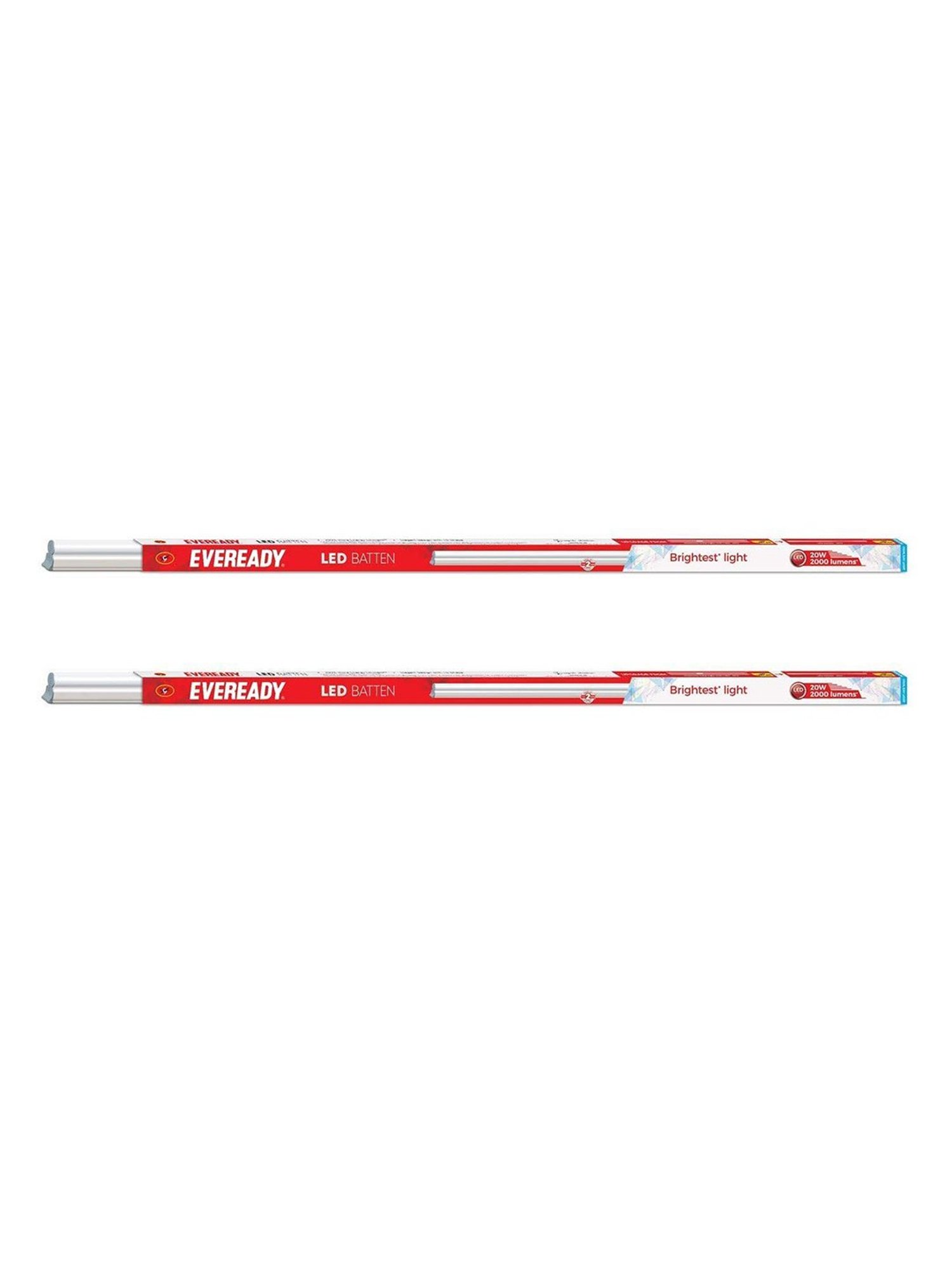 Eveready 20W LED Batten - Pack of 2 (6BP2608F020, White)