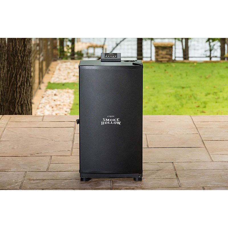 Masterbuilt SH19079518 Smoke Hollow ES230B 19in x 18in x 36in Fully Insulated Digital Electric BBQ Food Meat Smoker with Built In Thermostat, Black