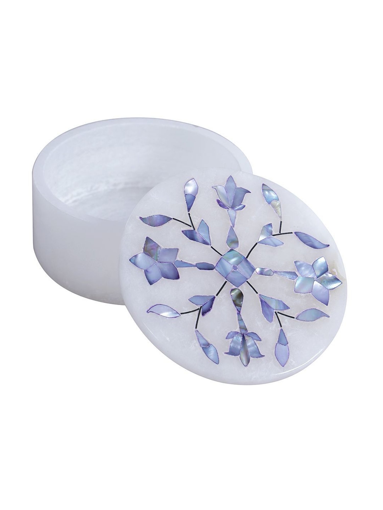 Aapno Rajasthan Blue & White Marble Jewellery Box