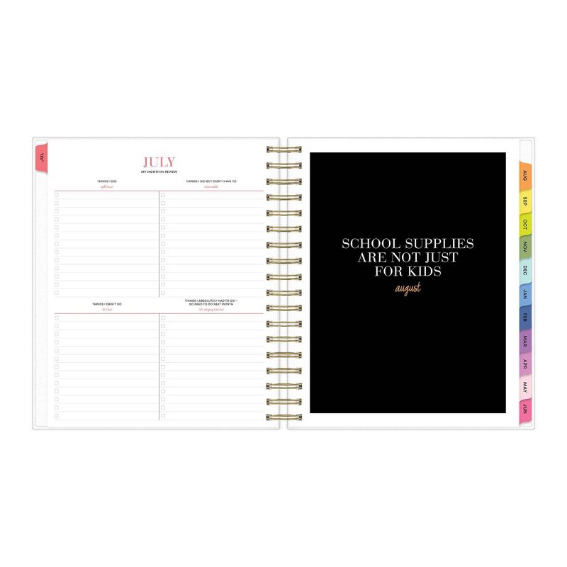 2021-22 Academic Planner 8" x 10" Flexible Cover Daily/Monthly Wirebound Modern Marble - The Home Edit