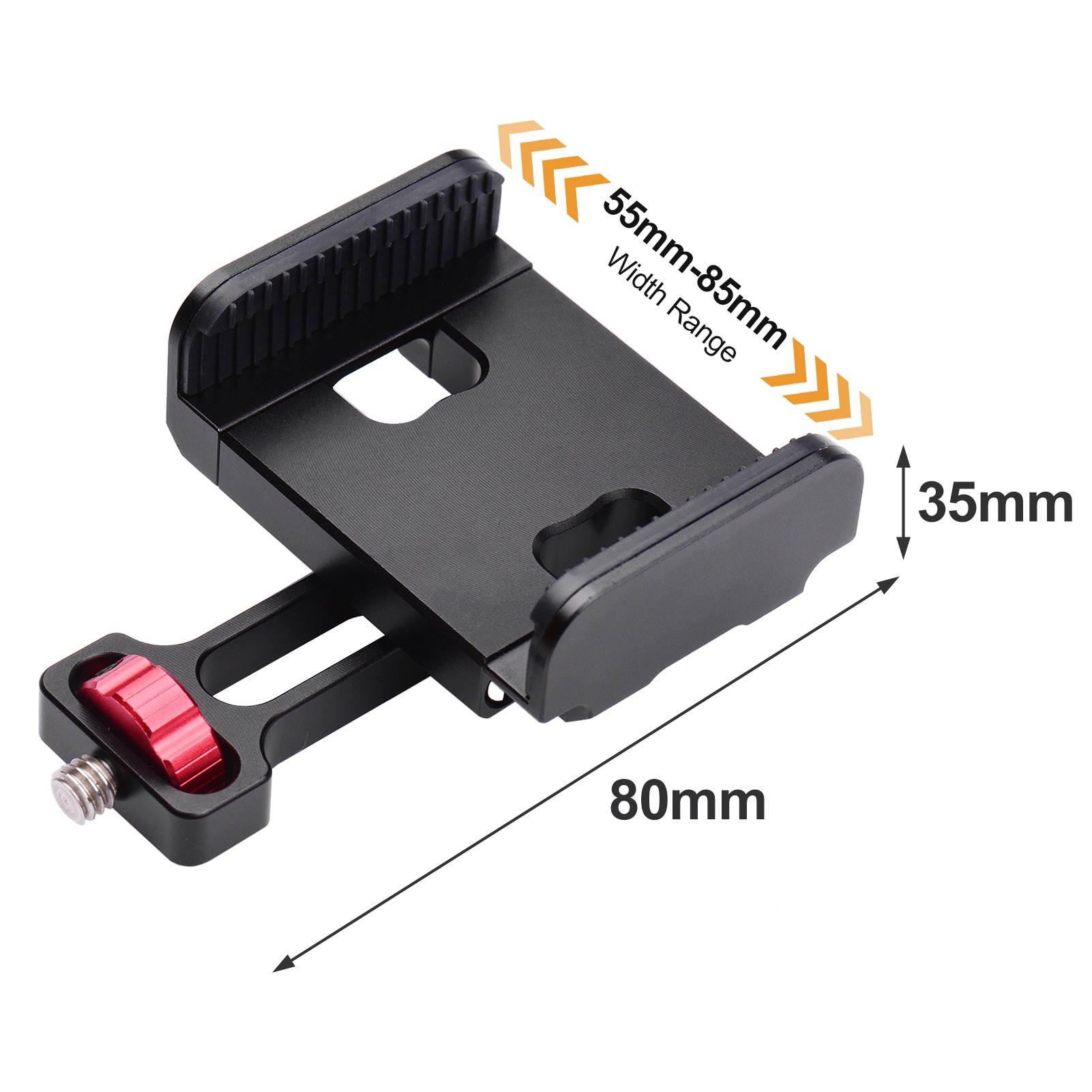 Phone Holder Smartphone Clamp Clip with 1/4 Inch Screw Rotary Knob 360&deg; Rotation for Stabilizer Gimbal Accessory Replacement for Hohem iSteady Pro 2/3