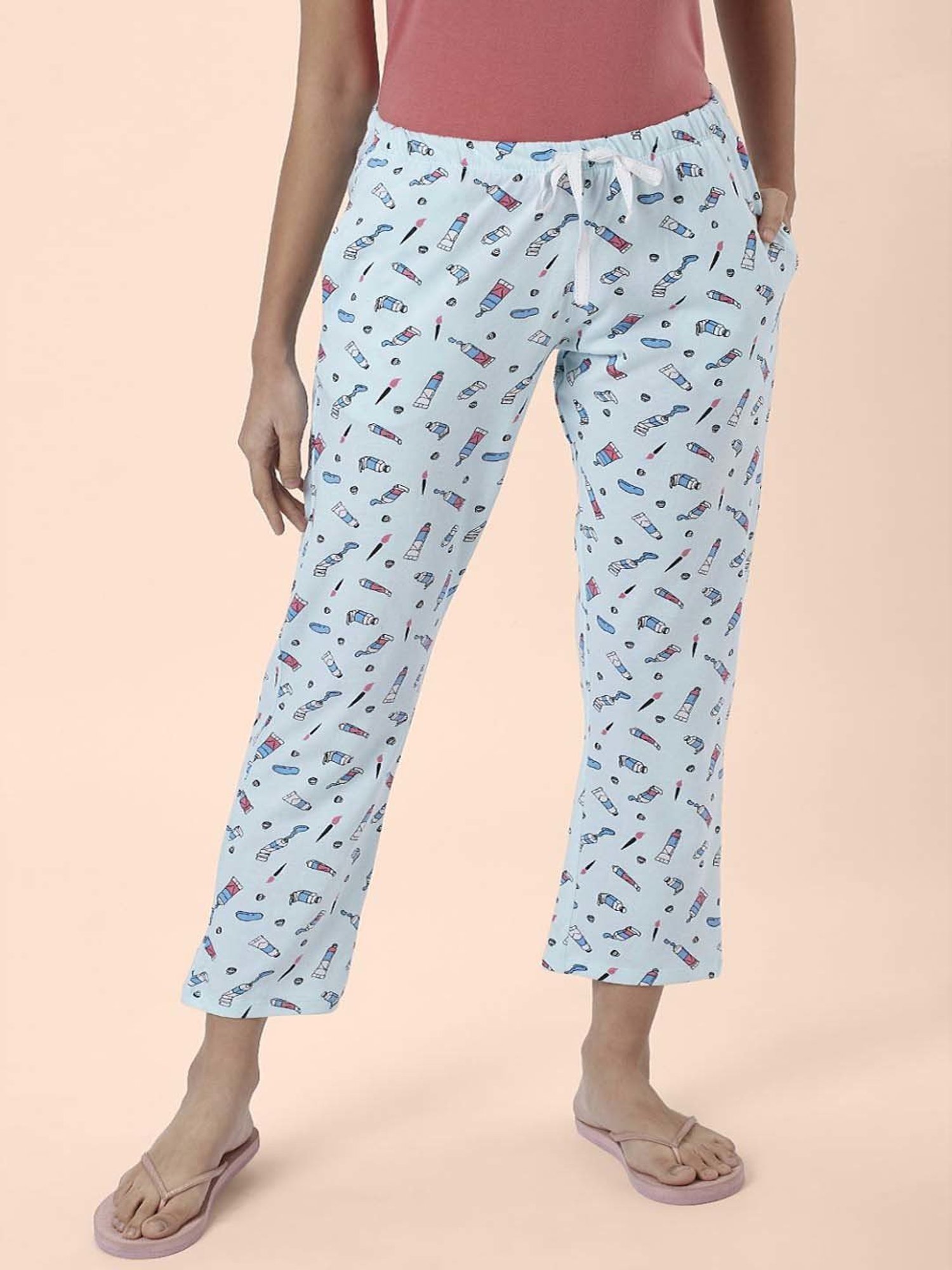 Dreamz by Pantaloons Blue Cotton Printed Pyjamas