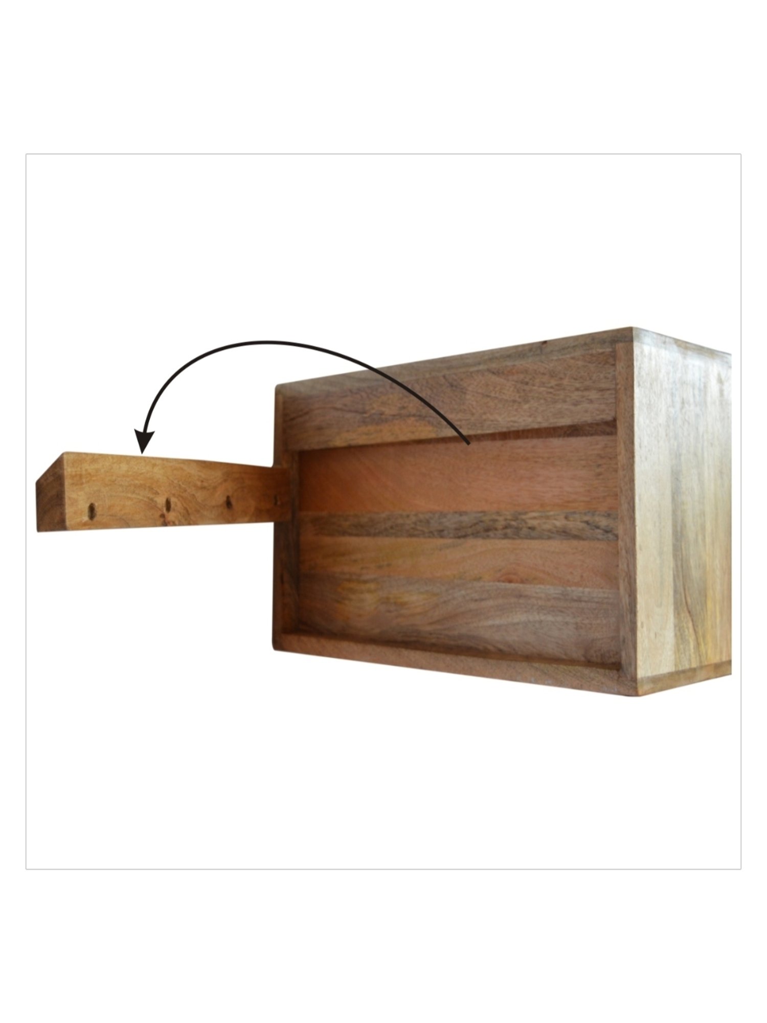 Ikiriya Avina Solid Dark Brown Wood End Table