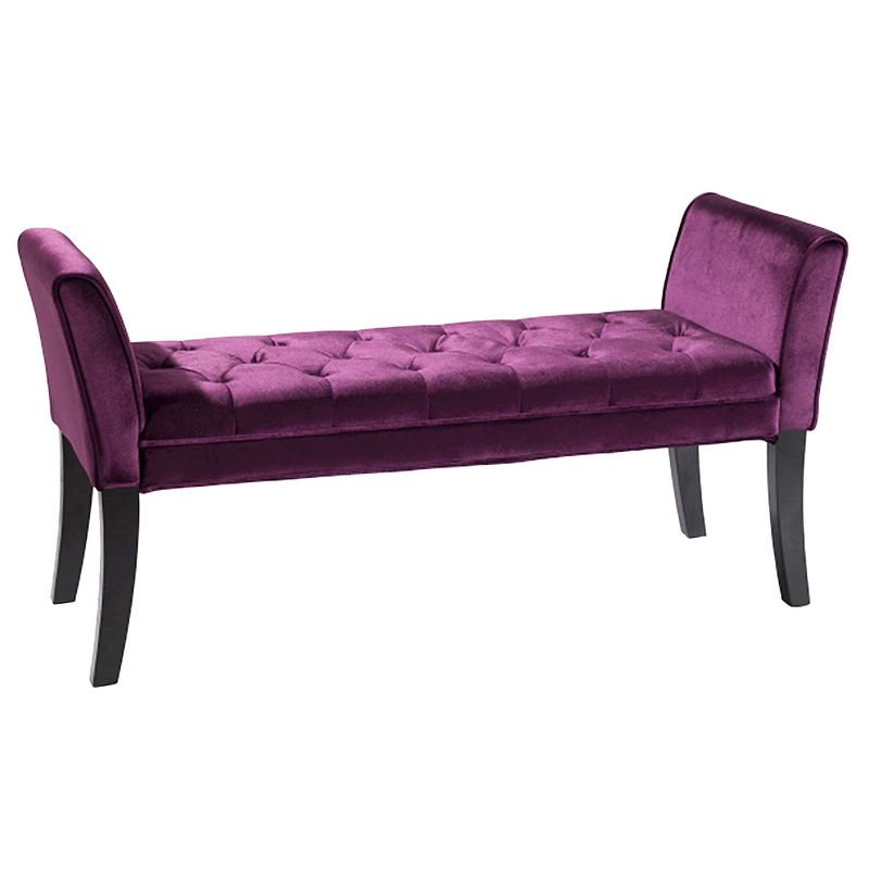 Armen Living Chatham Bench - Purple Velvet