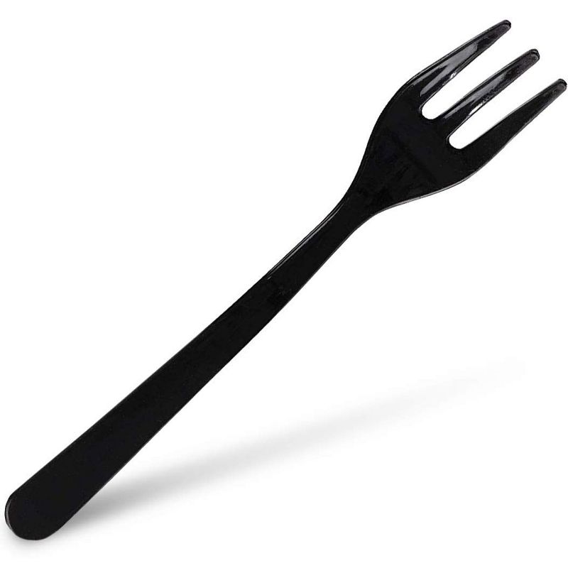Juvale 150-Pack Black Disposable Plastic Mini Tasting Forks Tasting Sampling Forks Set