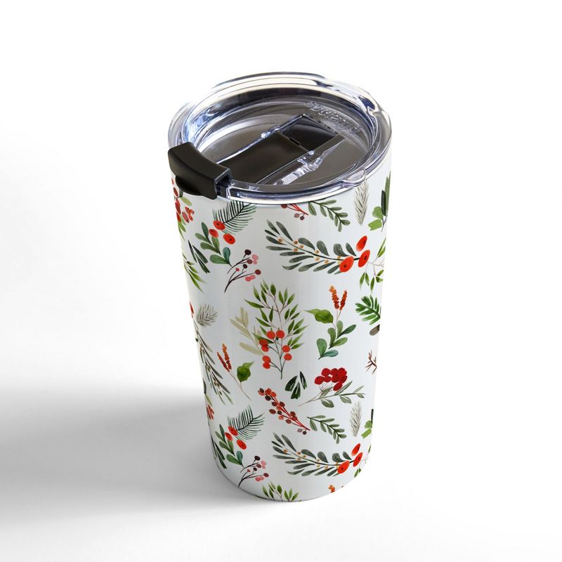 Marta Barragan Camarasa Christmas Botany 001 Travel Mug 20 oz Stainless Steel Travel Mug - Deny Designs