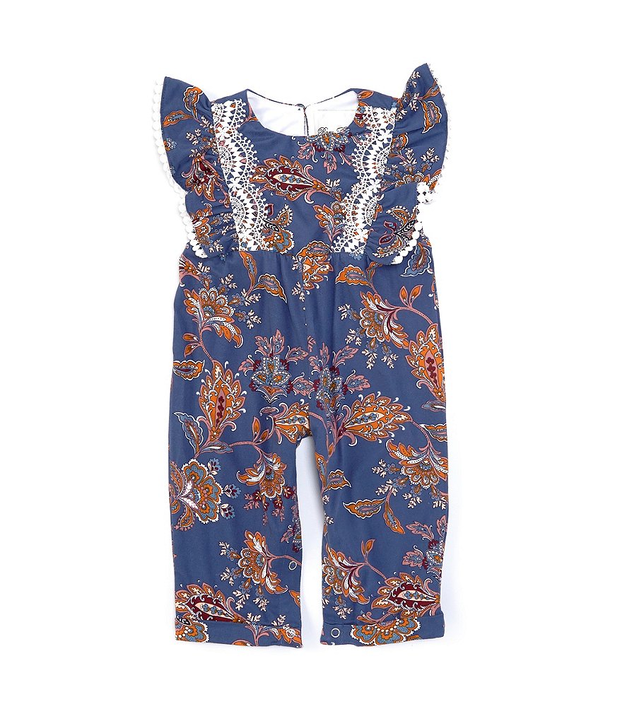 Starting Out Baby Girls Newborn-9 Months Stripe Ruffle Romper