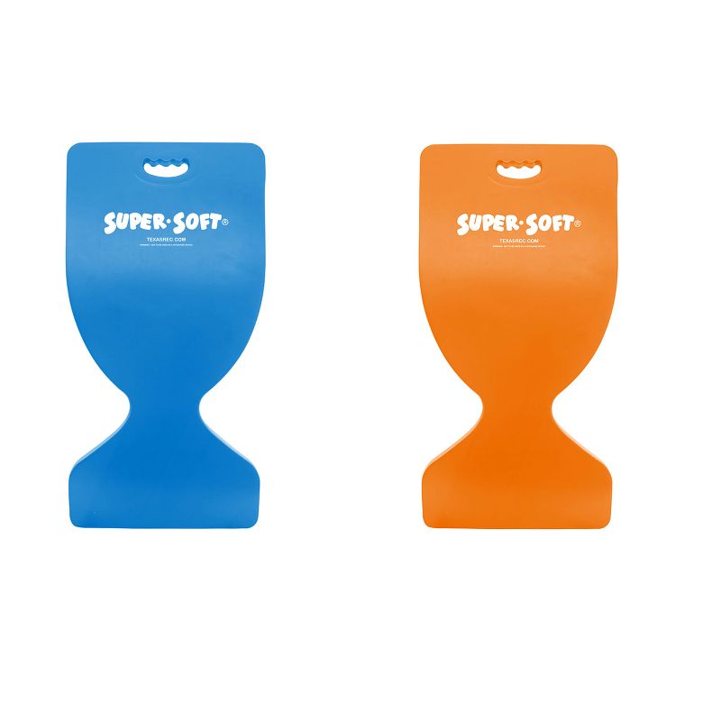 TRC Recreation Foam Floating Saddle Seat Chairs, Bahama Blue and Orange Breeze