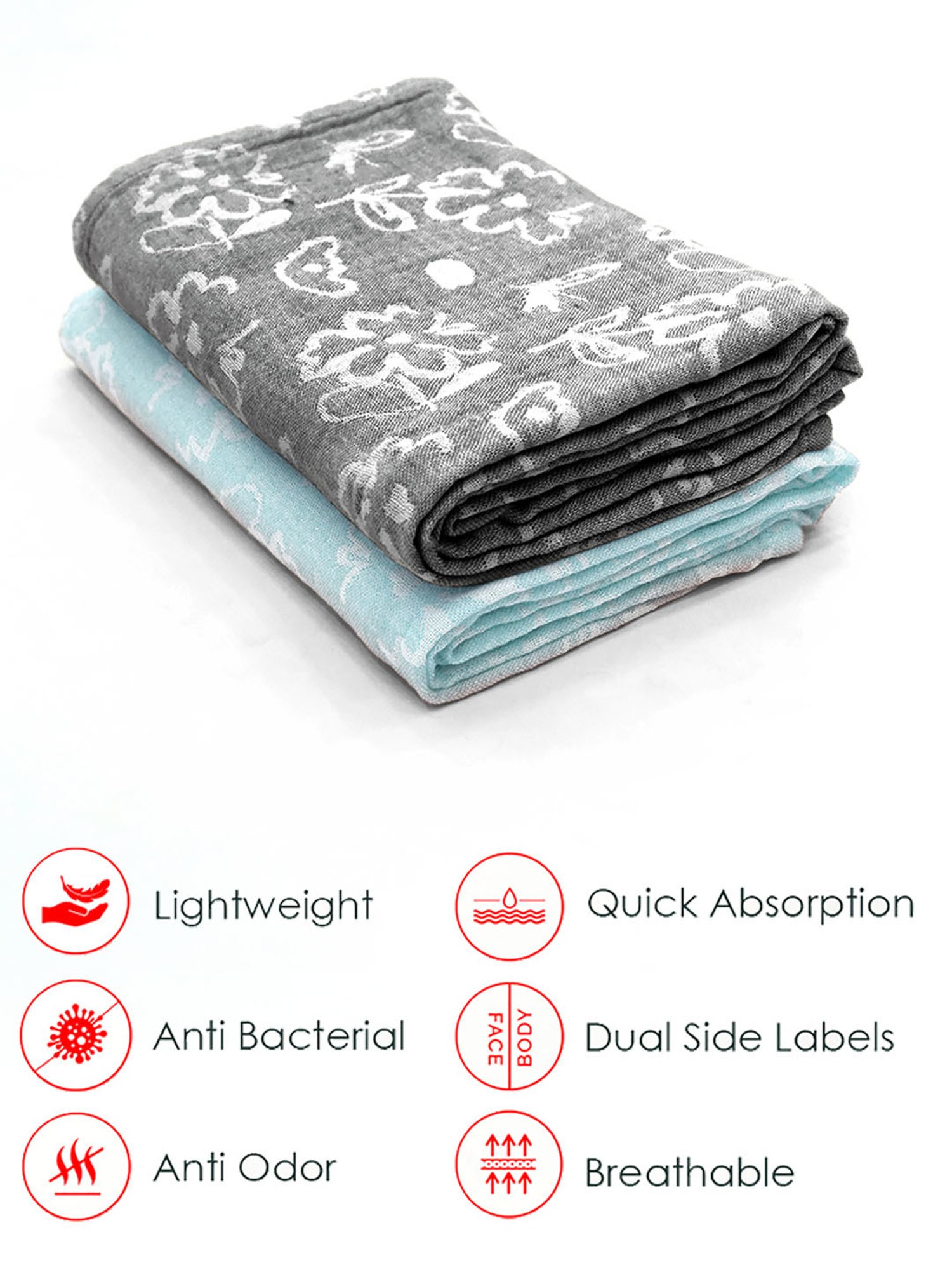 Doctor Towels Blue Banana Viscose Towel Set -Pack of 2