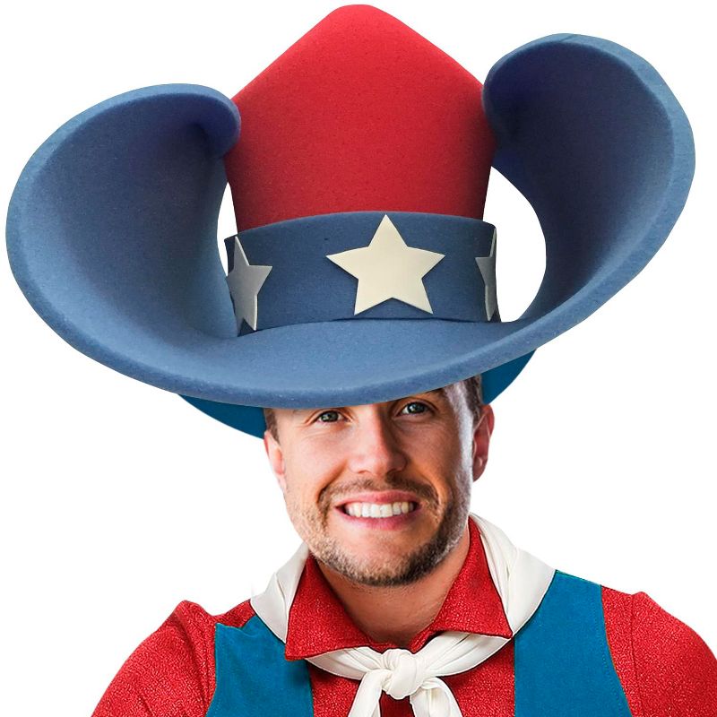 Funky Fresh Patriotic Cowboy Adult Foam Costume Hat