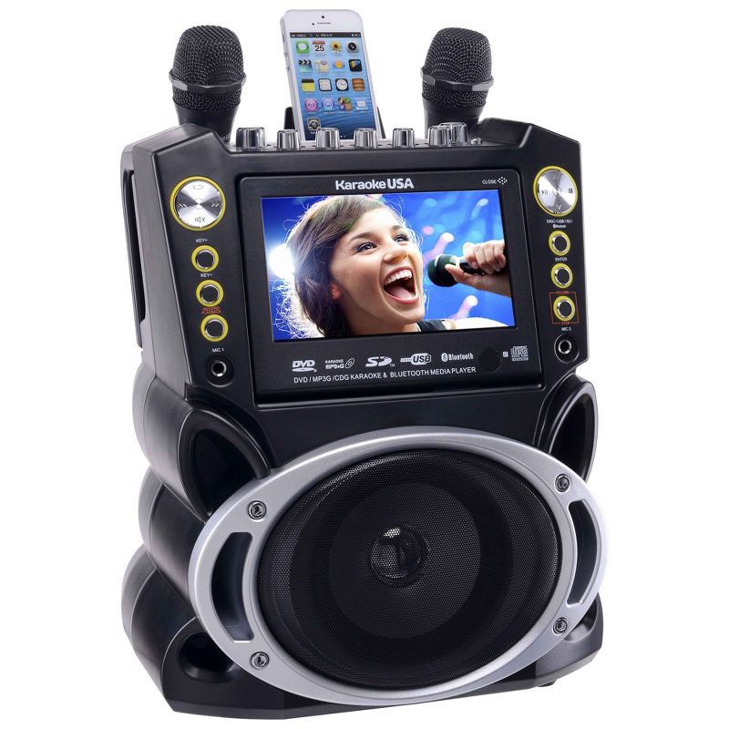 Karaoke USA Complete Bluetooth Karaoke System with 7" Color Screen (GF844)