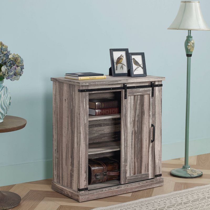 32" TV Stand For TVs up to 40" Aged Wood - Home Essentials