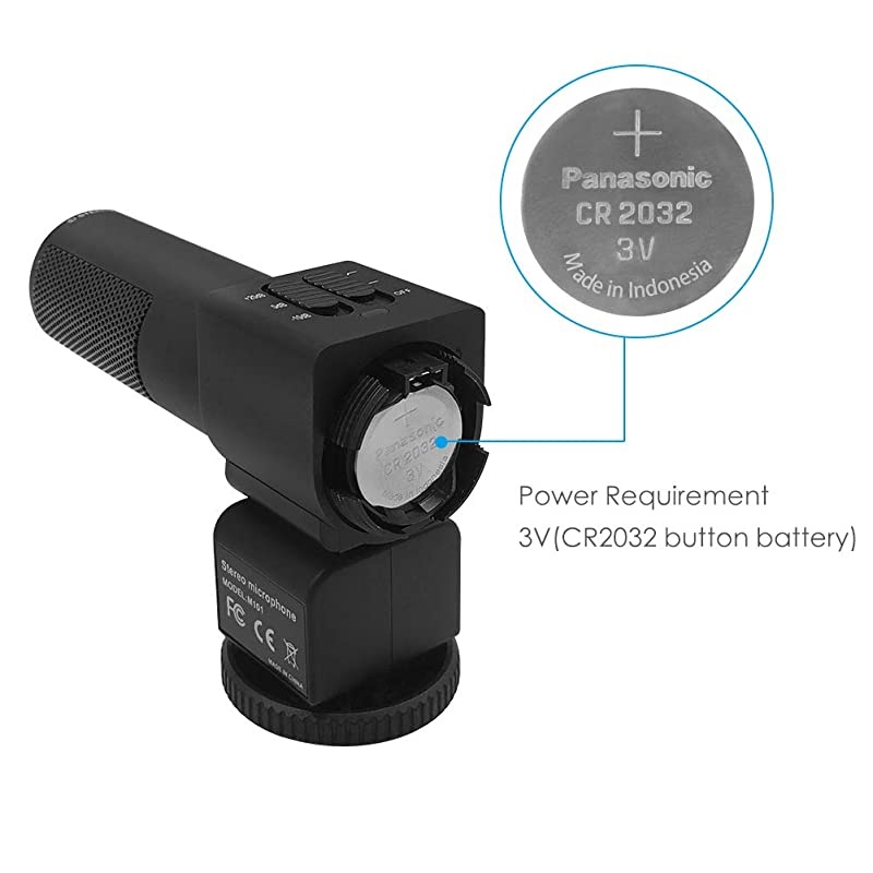 Camera Microphone-Stereo Microphone Adopts X-Y Stereo Pickup Technology Suitable for Digital SLR Camera for Clear and Stable Sound Image Positioning Universal Video Microphone