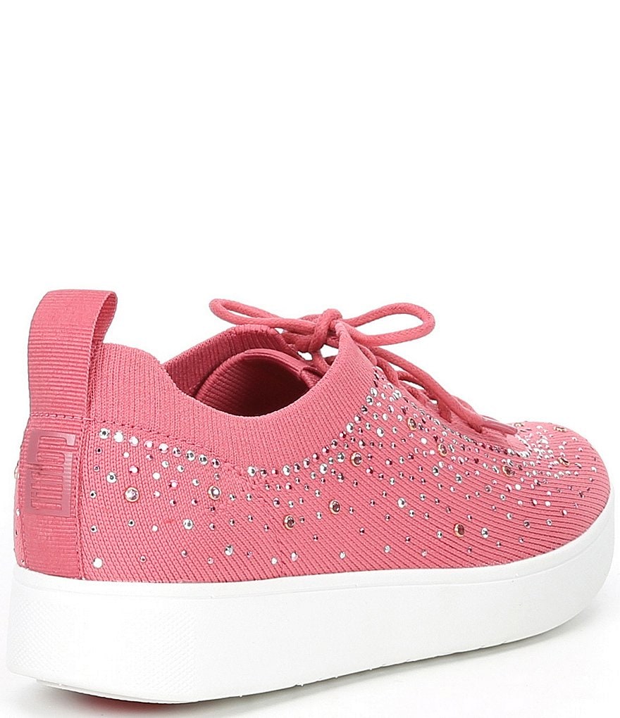 FitFlop Rally Ombre Crystal Embellished Lace-Up Sneakers
