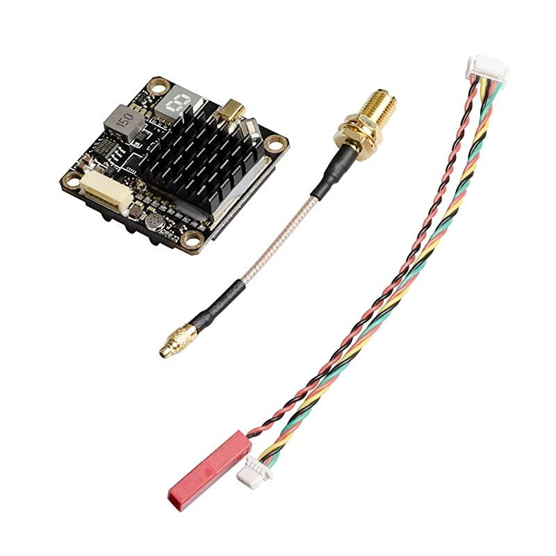 FPV VTX PIT/250/500/1000/2000mW Long Range Switchable Transmitter Support OSD Configuration Using Smart Audio and Microphone with MMCX, FC Uart for Racing Drone RC Drones Quadcopter RC Car