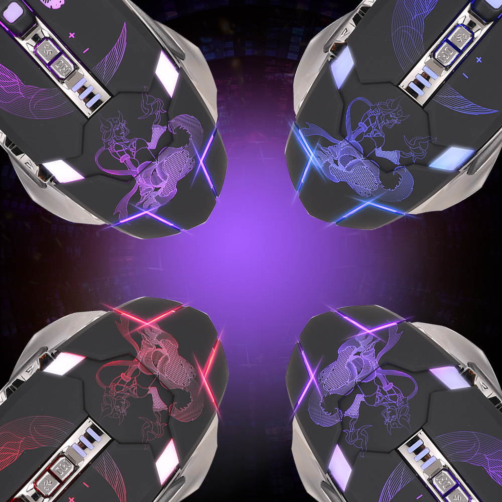 HXSJ Ergonomic Optical Office 2.4G Wireless Gaming Mouse Mice Adjustable 2400 DPI with 6 Buttons for Laptop PC Notebook Computer