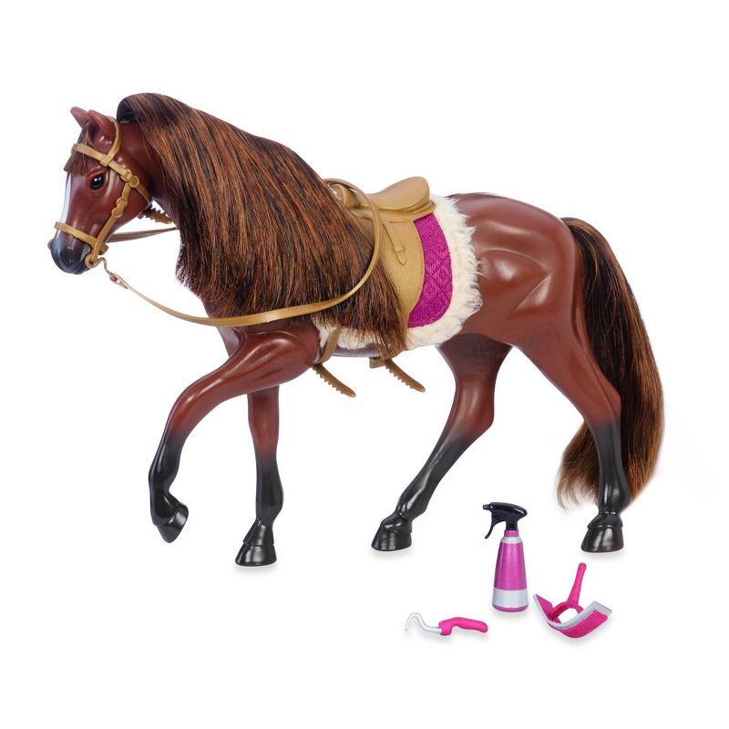 Lori Doll Horse with Accessories - American Quarter Brown
