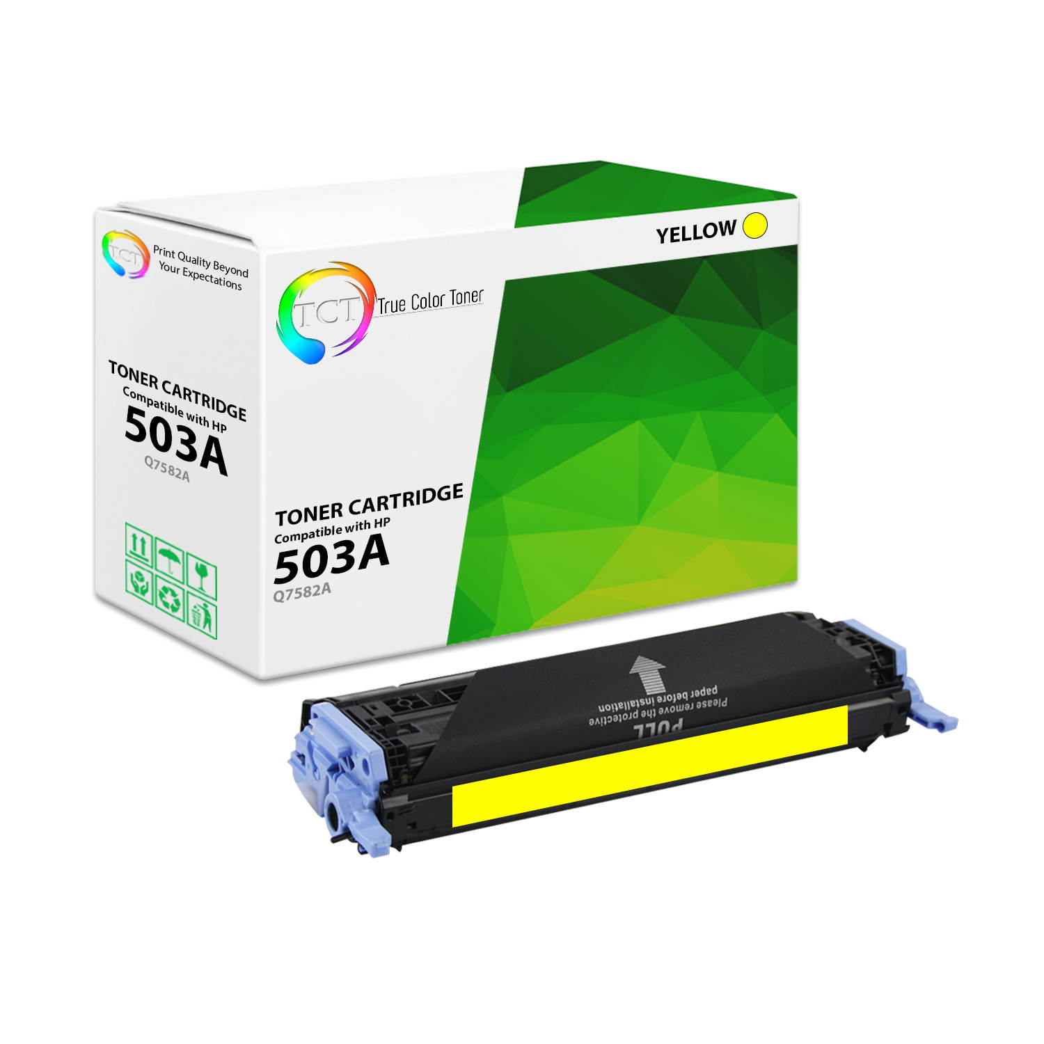 TCT Premium Compatible Toner Cartridge Replacement for HP 501A 503A Q6470A Q7581A Q7582A Q7583A works with HP Color LaserJet 3800DN 3800DTN, CP3505 Printers (Black, Cyan, Magenta, Yellow) - 5 Pack