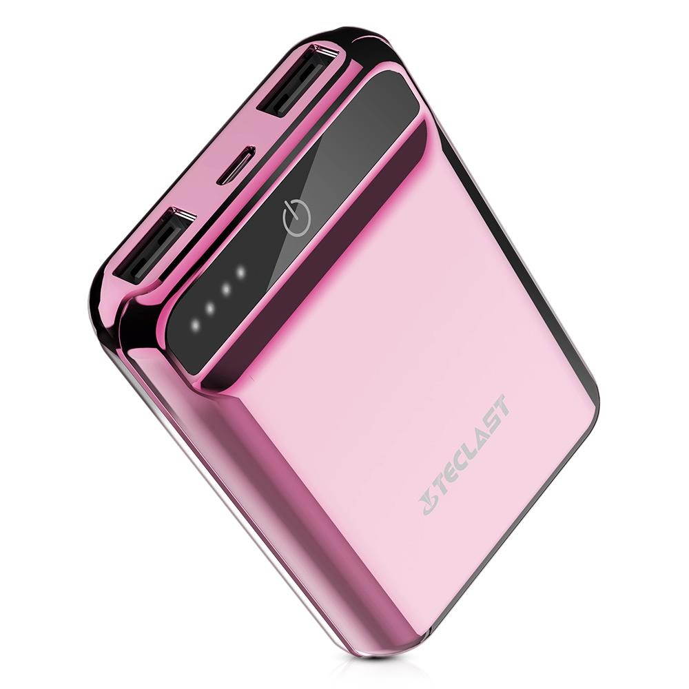 Power Bank 10000mAh High Capacity External Battery Pack Powerbank Cell Phone Battery Backup Charger with Dual Input & Output Compatible iPhone X 8 7 Plus, iPad Tablet & More