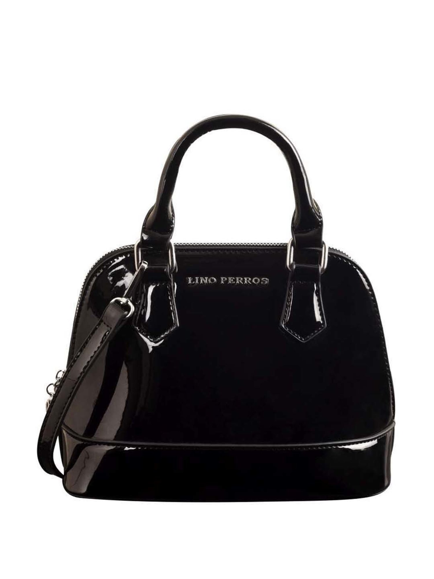 Lino Perros Black Solid Medium Handbag