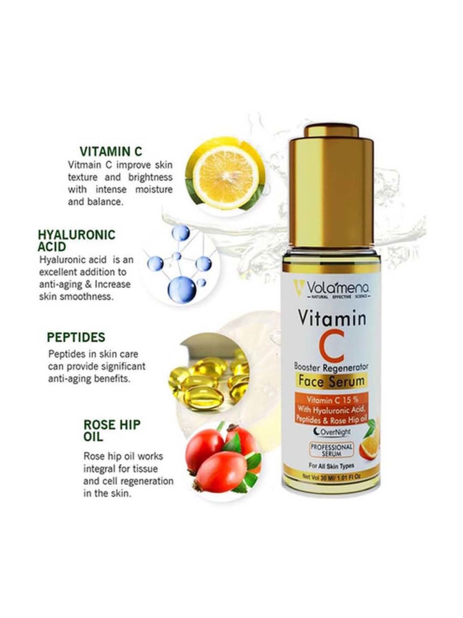 Volamena Vitamin C Booster Regenerator Face Serum - 30 ml