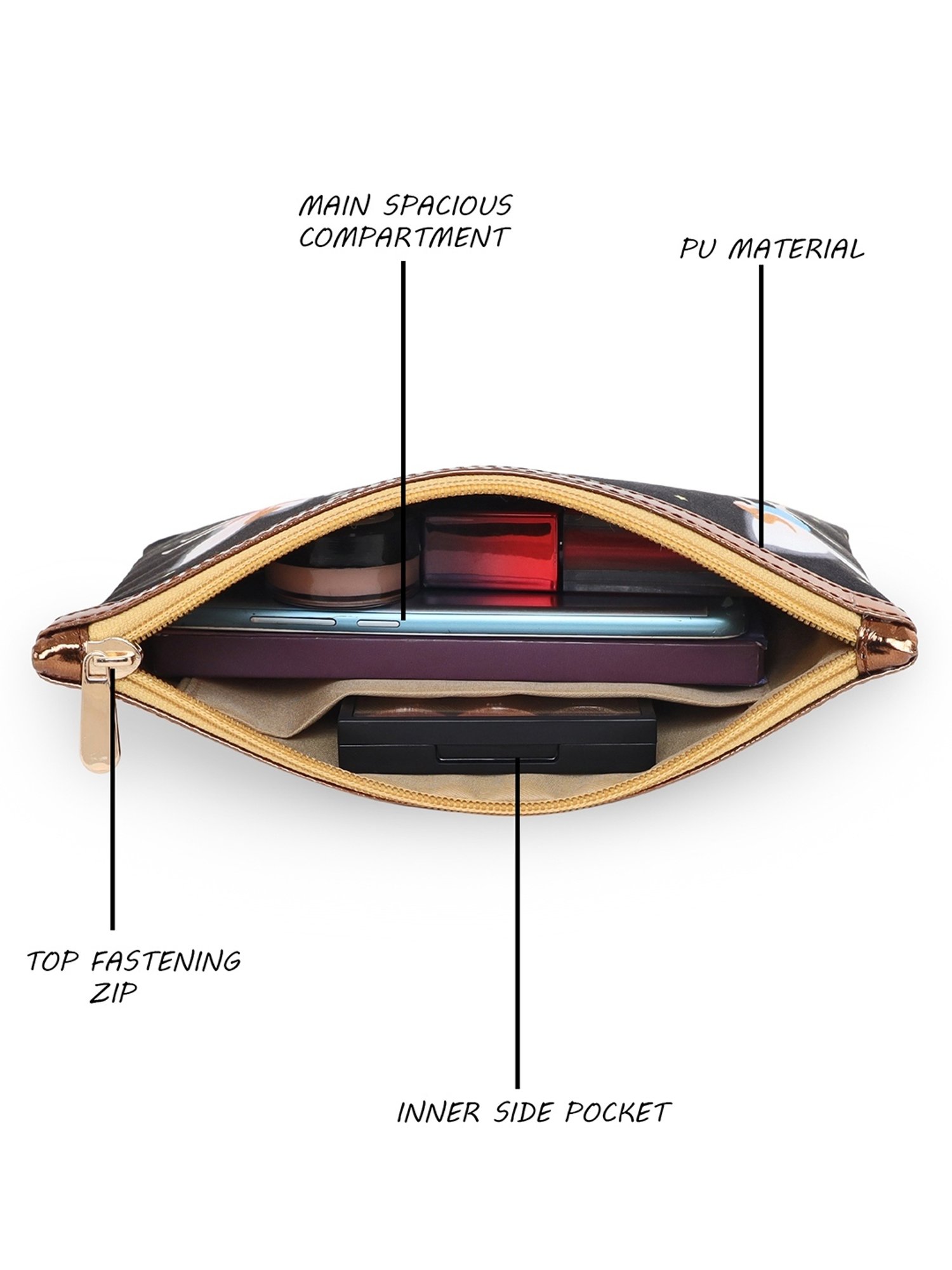 Sabhyata Angel Multicolor Printed Small Pouch for Women