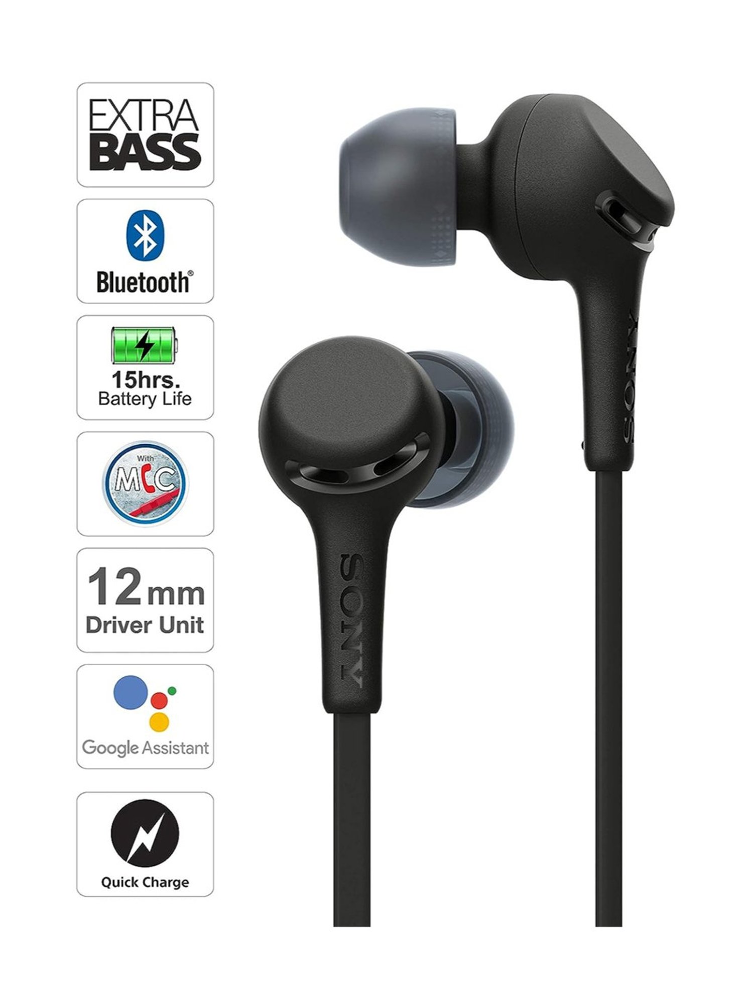 Sony Wi-Xb400 Bluetooth Earphone With Mic (Black)